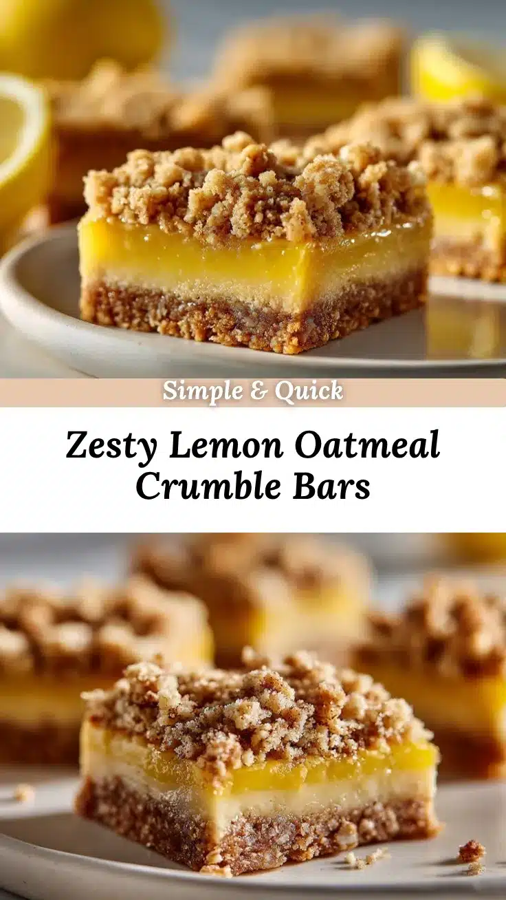 lemon oatmeal crumble bars recipe