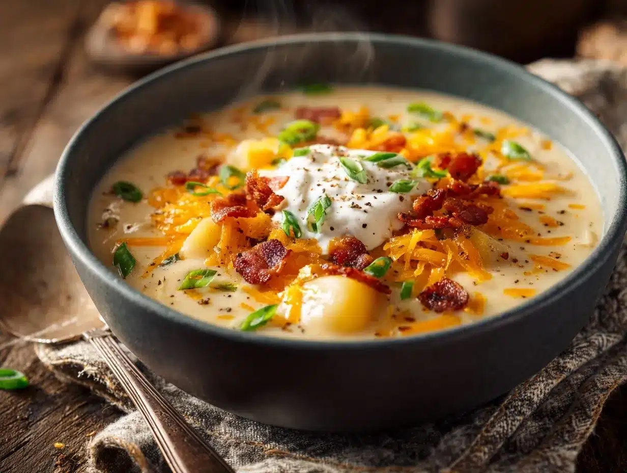 loaded baked potato soup preparation steps