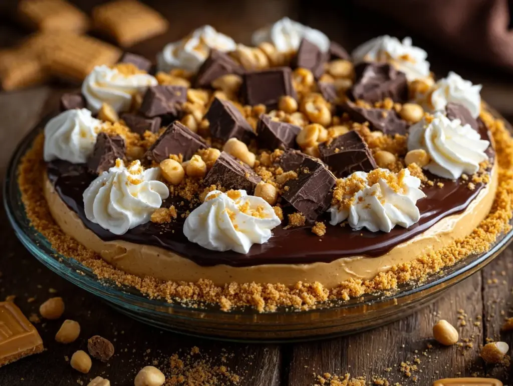 no-bake peanut butter pie - featured image