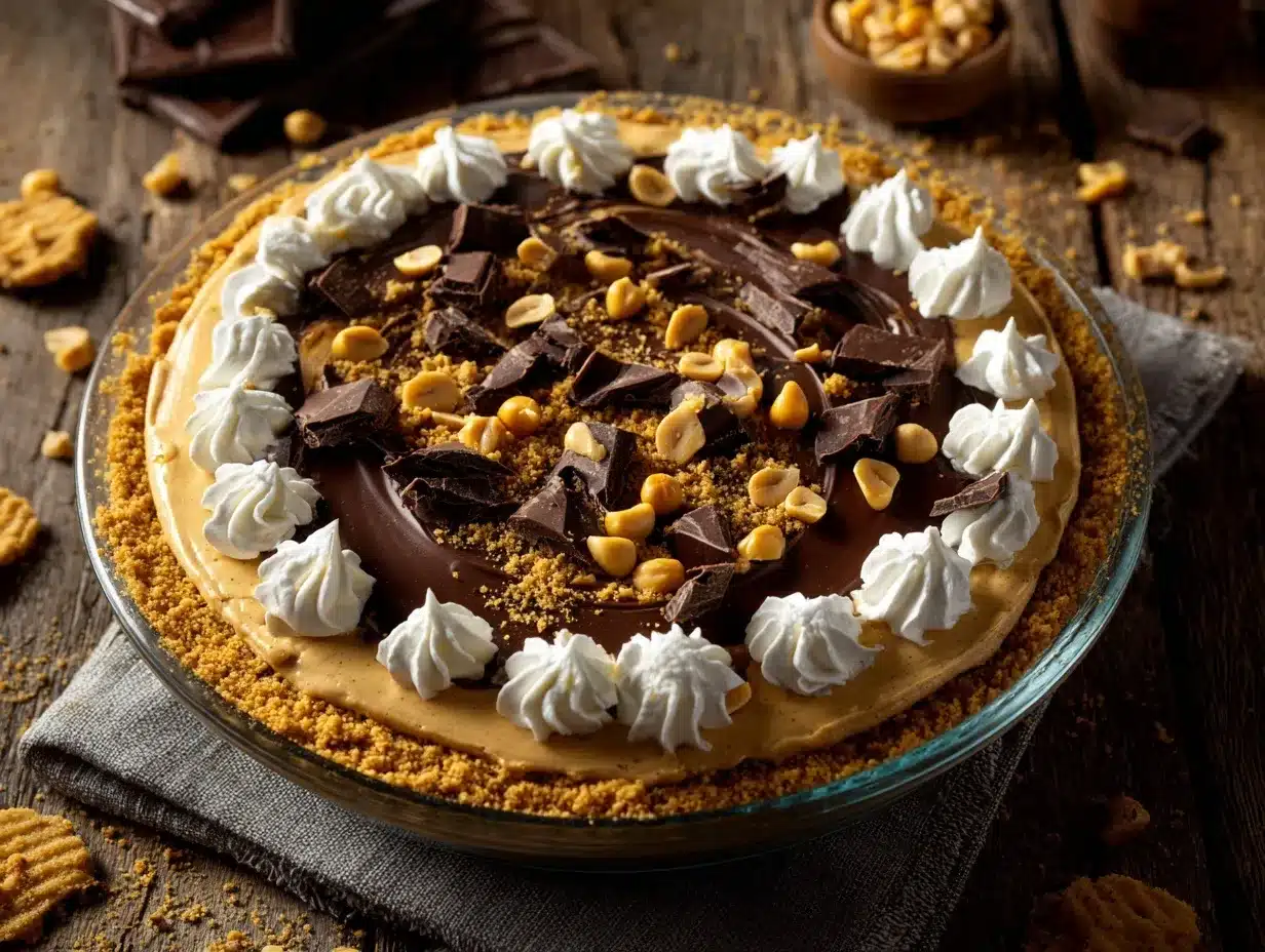 no-bake peanut butter pie preparation steps
