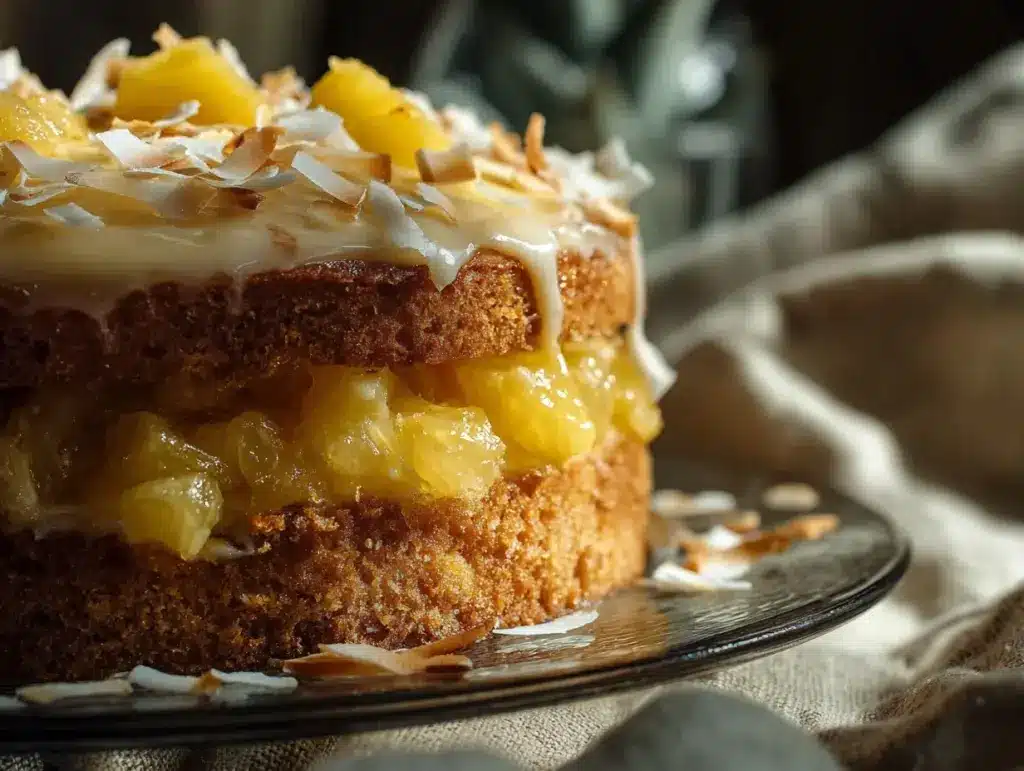 pineapple coconut cake - featured image