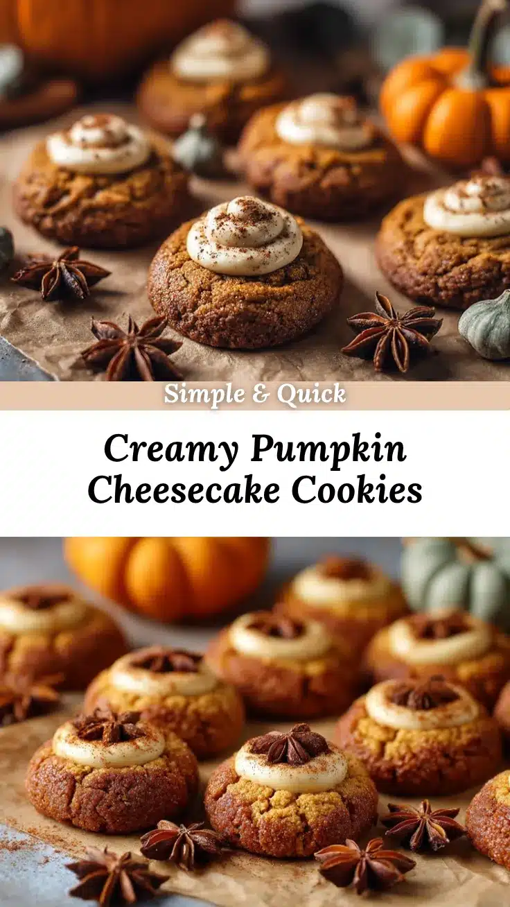 Pumpkin Cheesecake Thumbprint Cookies recipe