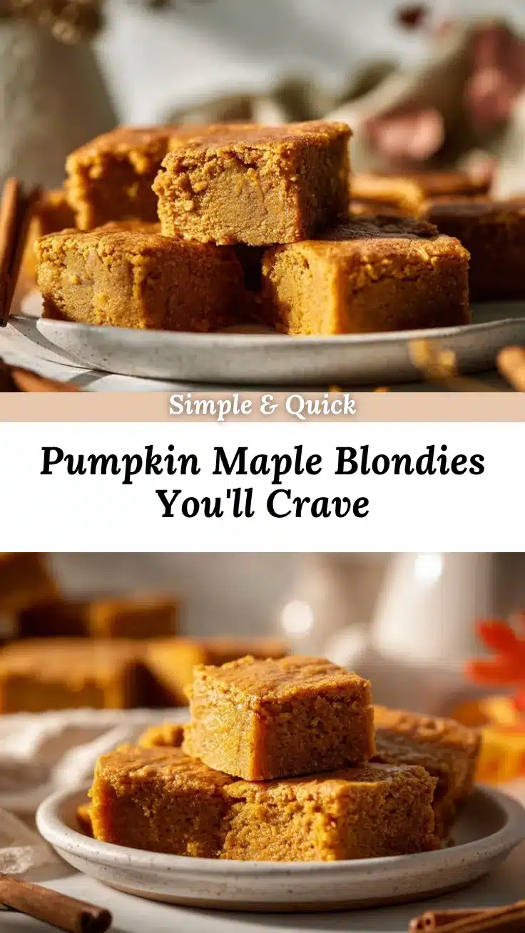 Pumpkin Maple Blondies recipe