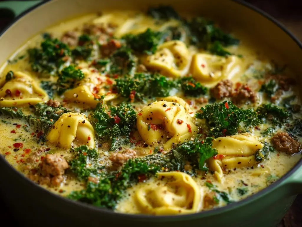 sausage tortellini soup - featured image