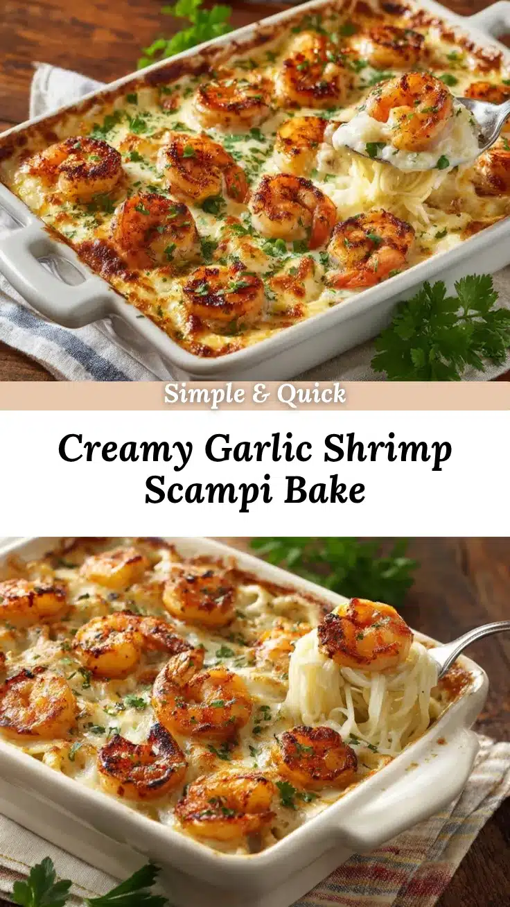 Shrimp Scampi Pasta Bake recipe