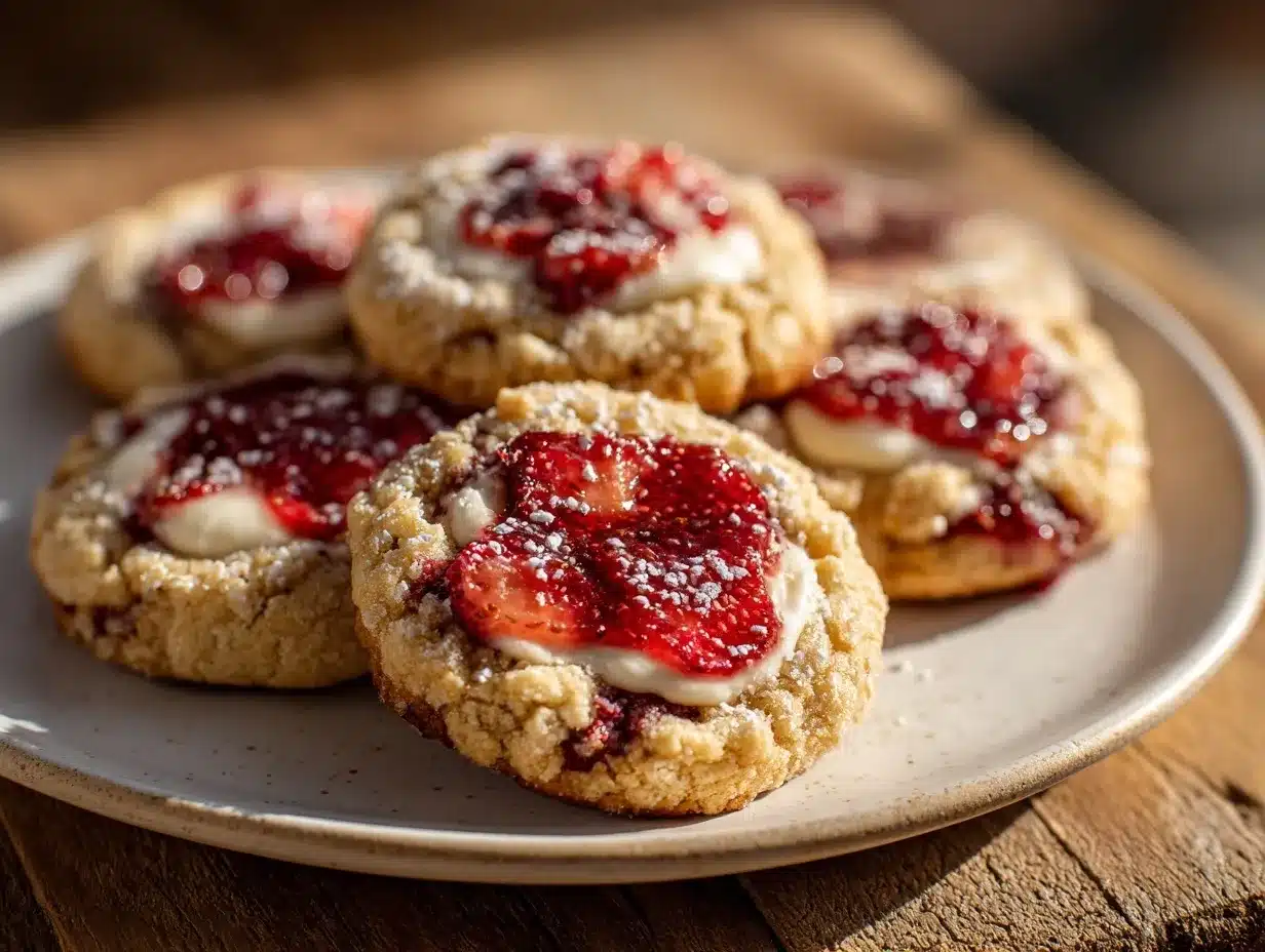 Strawberry Cheesecake Cookies preparation steps