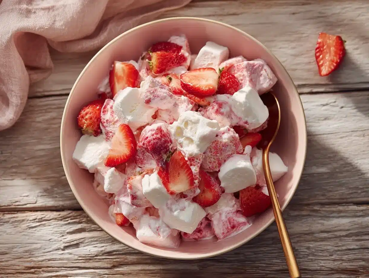 Strawberry Shortcake Fluff Salad preparation steps