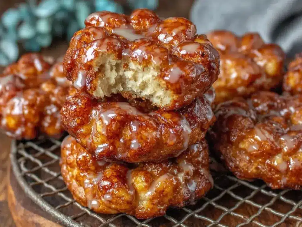 air fryer apple fritters - featured image