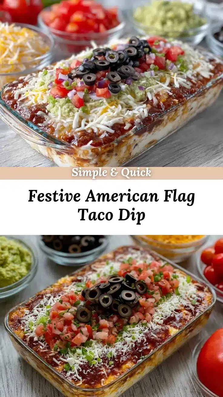 American Flag Taco Dip recipe