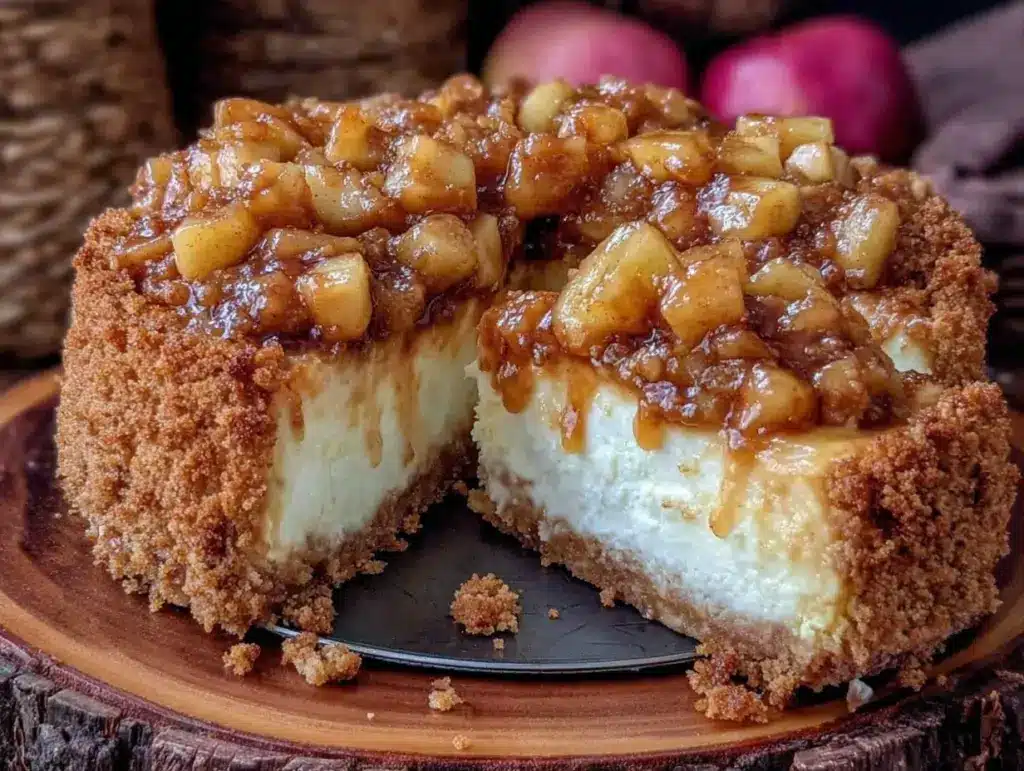 apple crumble cheesecake - featured image