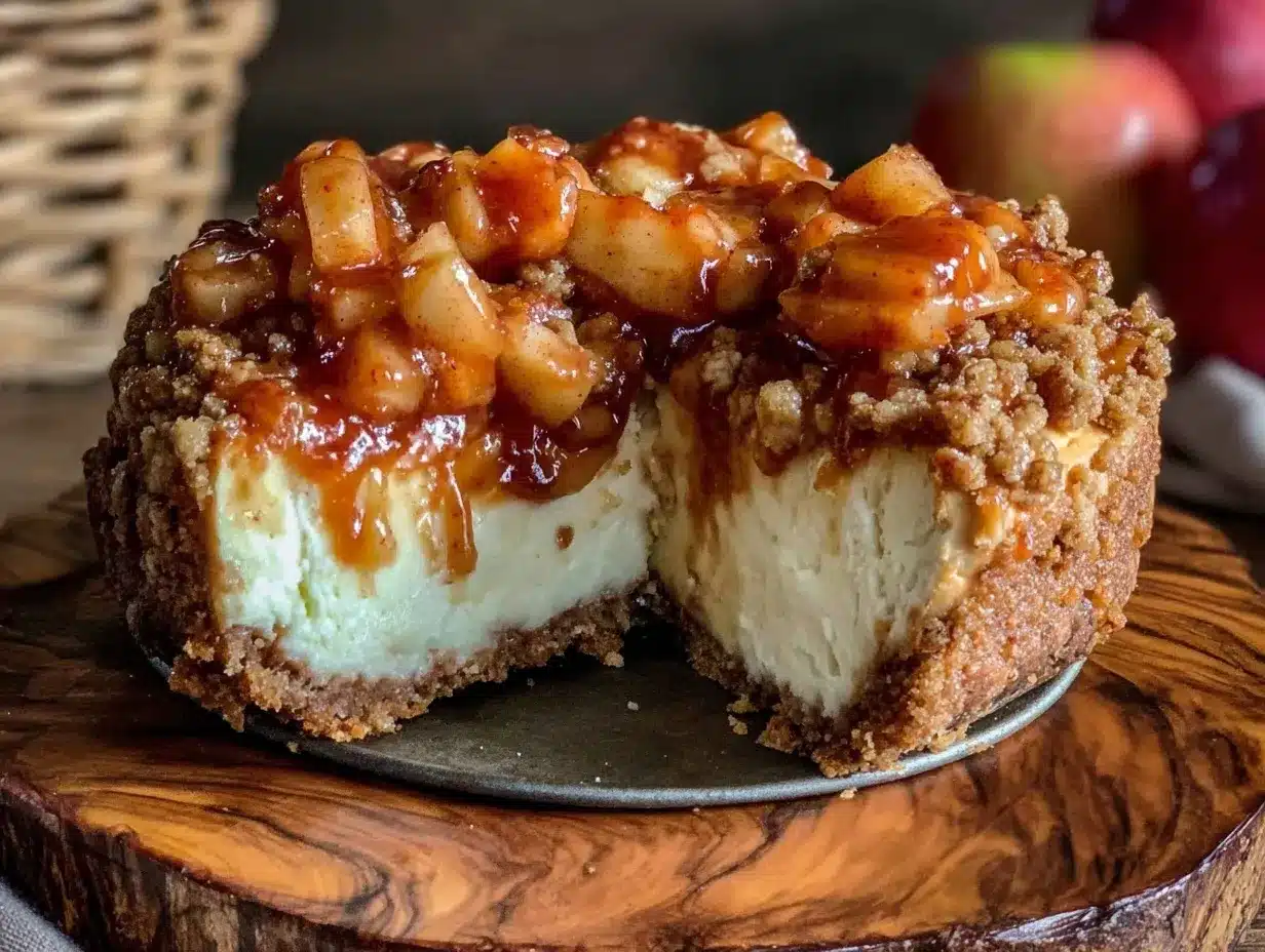 apple crumble cheesecake preparation steps