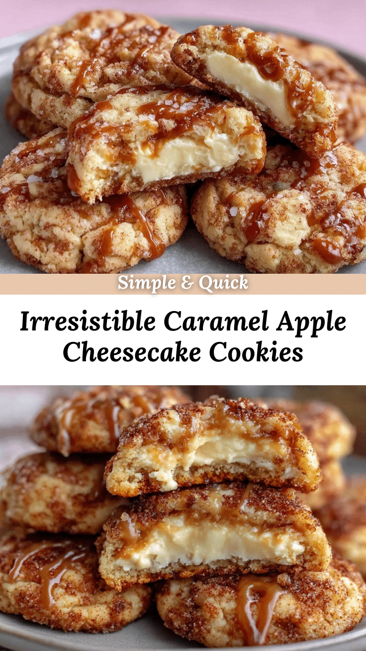 caramel apple cheesecake snickerdoodle cookies recipe