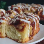 Caramel Apple Cinnamon Roll Cake - featured image