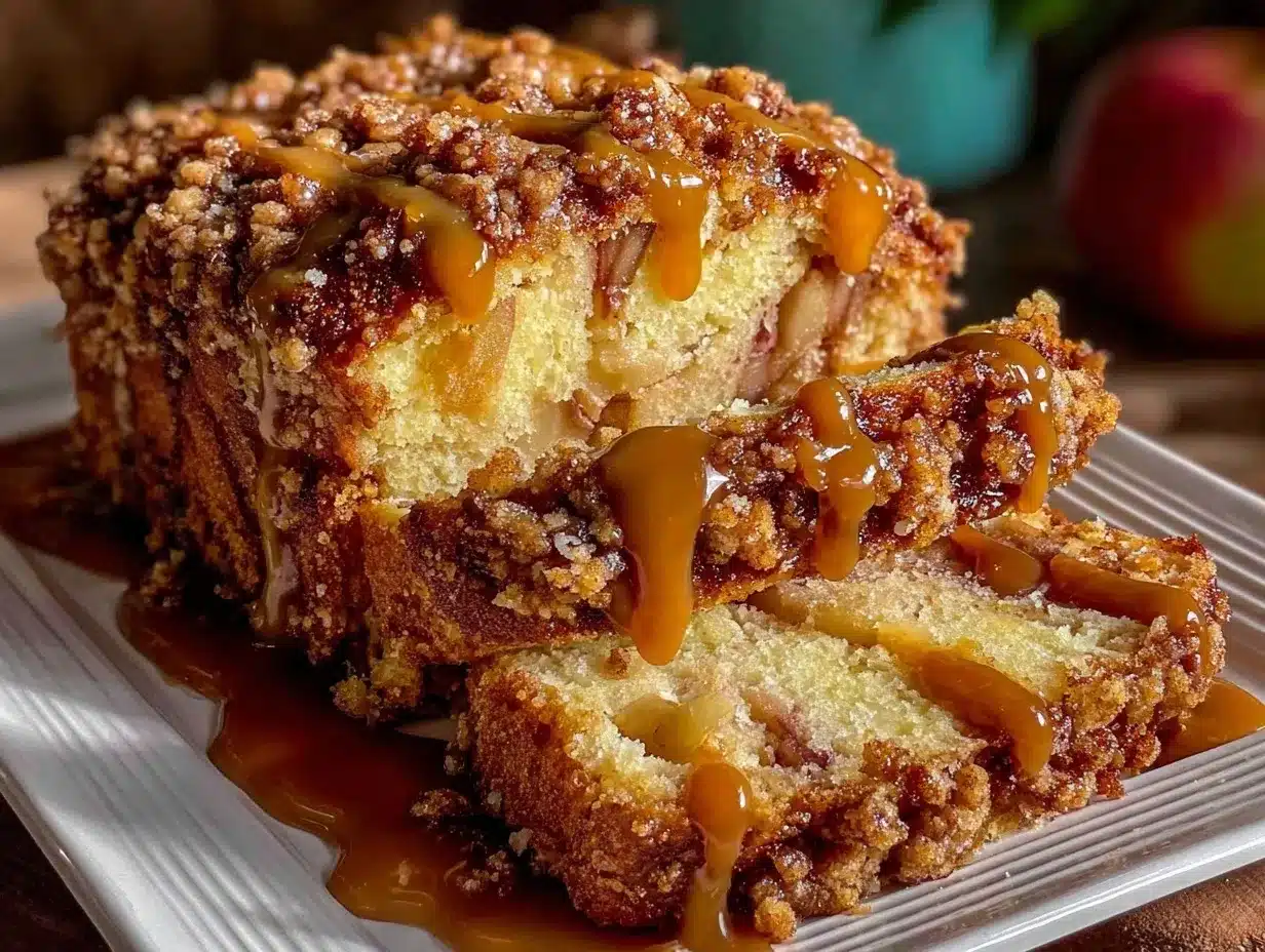 Caramel Apple Cinnamon Streusel Bread preparation steps