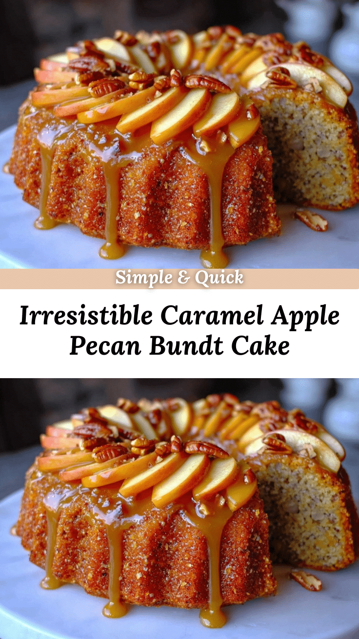 Caramel Apple Pecan Upside-Down Bundt Cake recipe