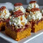 caramel pecan pumpkin bars - featured image