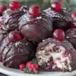 cherry bourbon balls - featured image