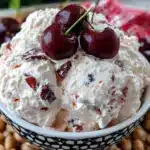 cherry cheesecake fluff salad - featured image