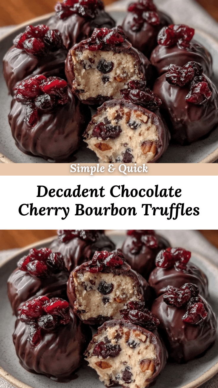 chocolate cherry bourbon truffle balls recipe