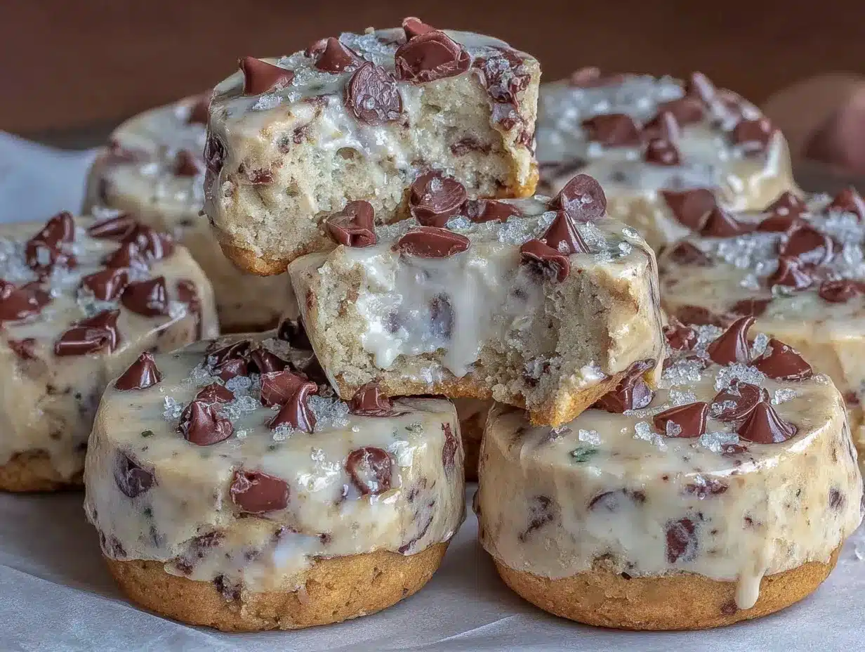 chocolate chip cookie dough Greek yogurt bites preparation steps