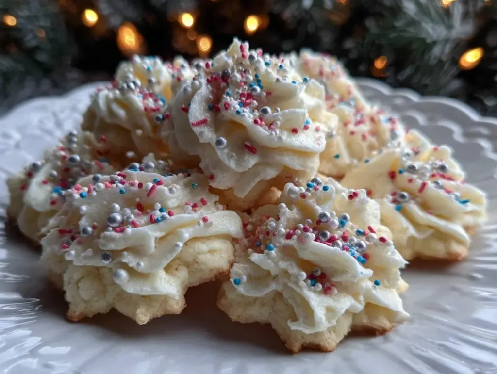 Christmas Funfetti Spritz Cookies - featured image