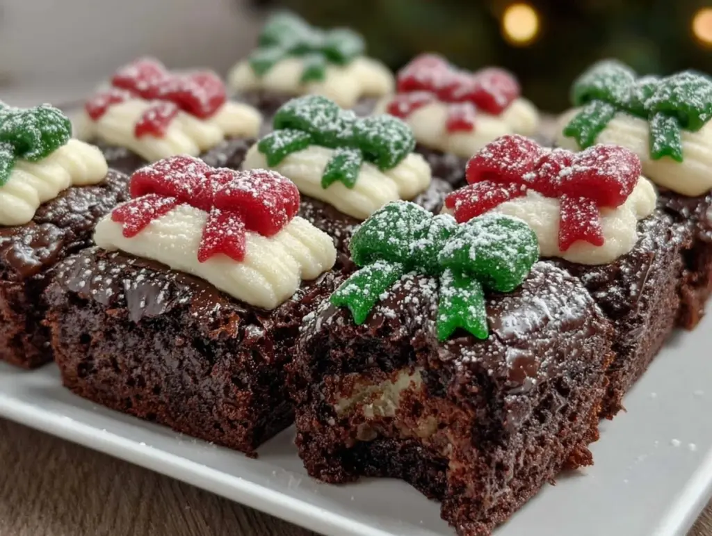 Christmas Present Brownie Bites - featured image