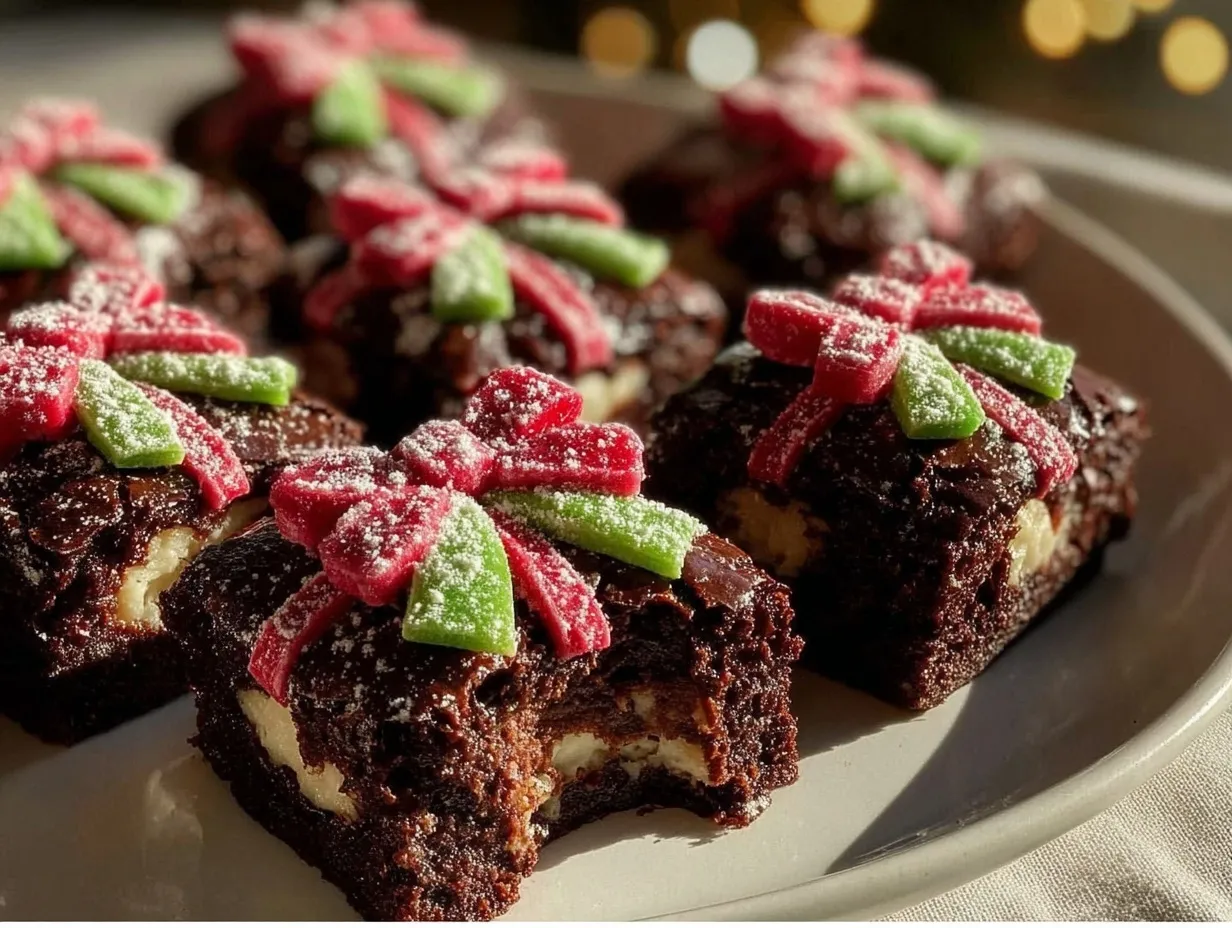 Christmas Present Brownie Bites preparation steps