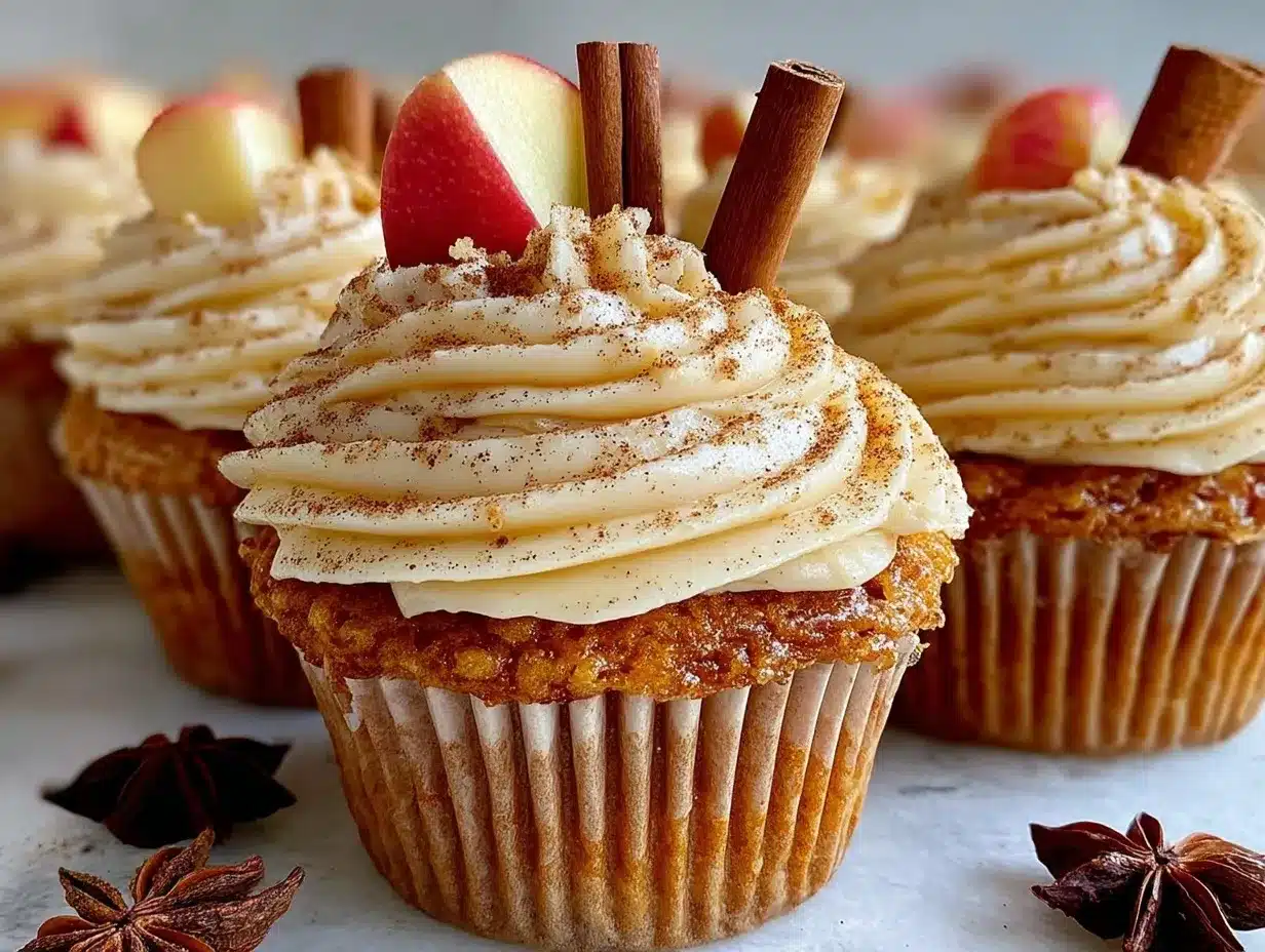cinnamon apple cider cupcakes preparation steps