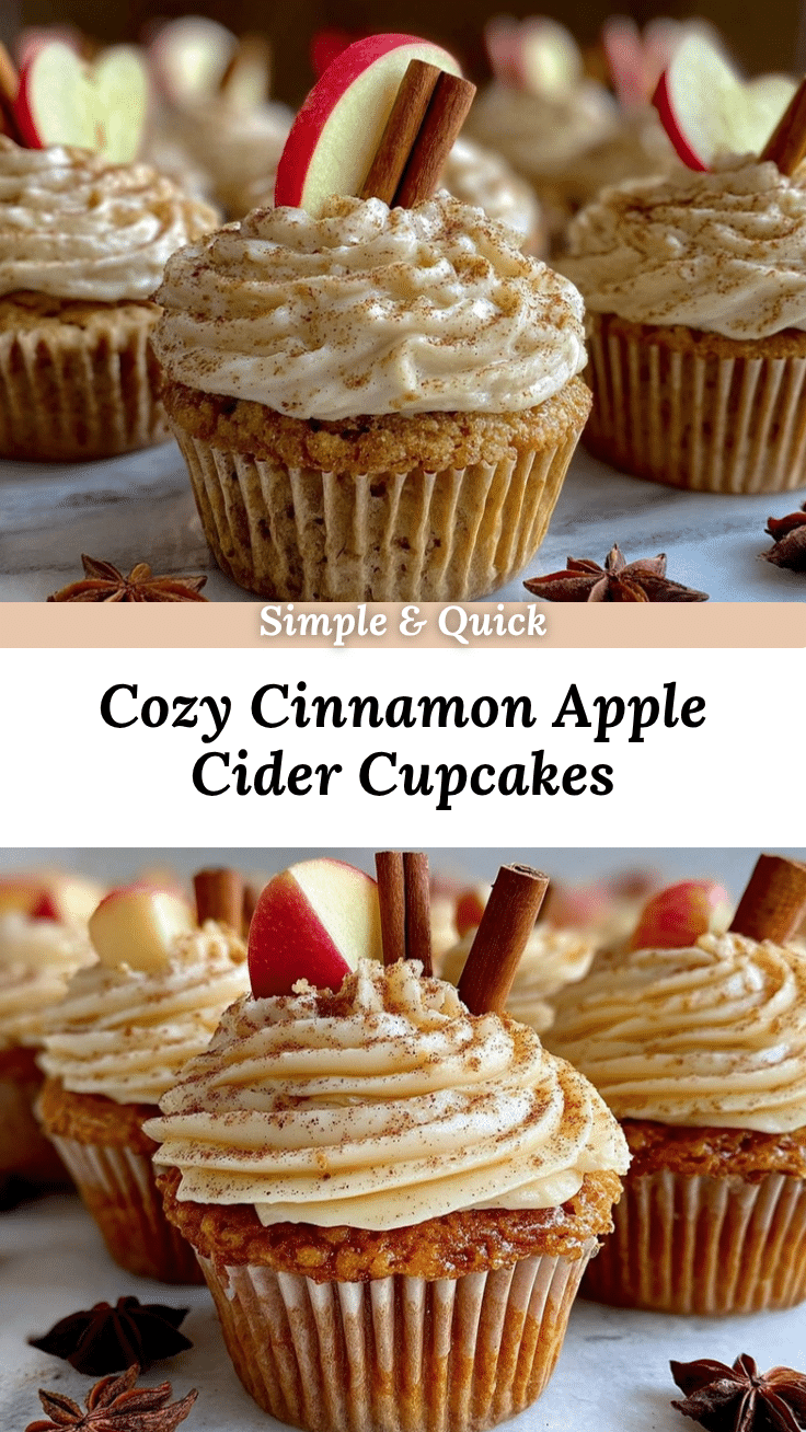 cinnamon apple cider cupcakes recipe