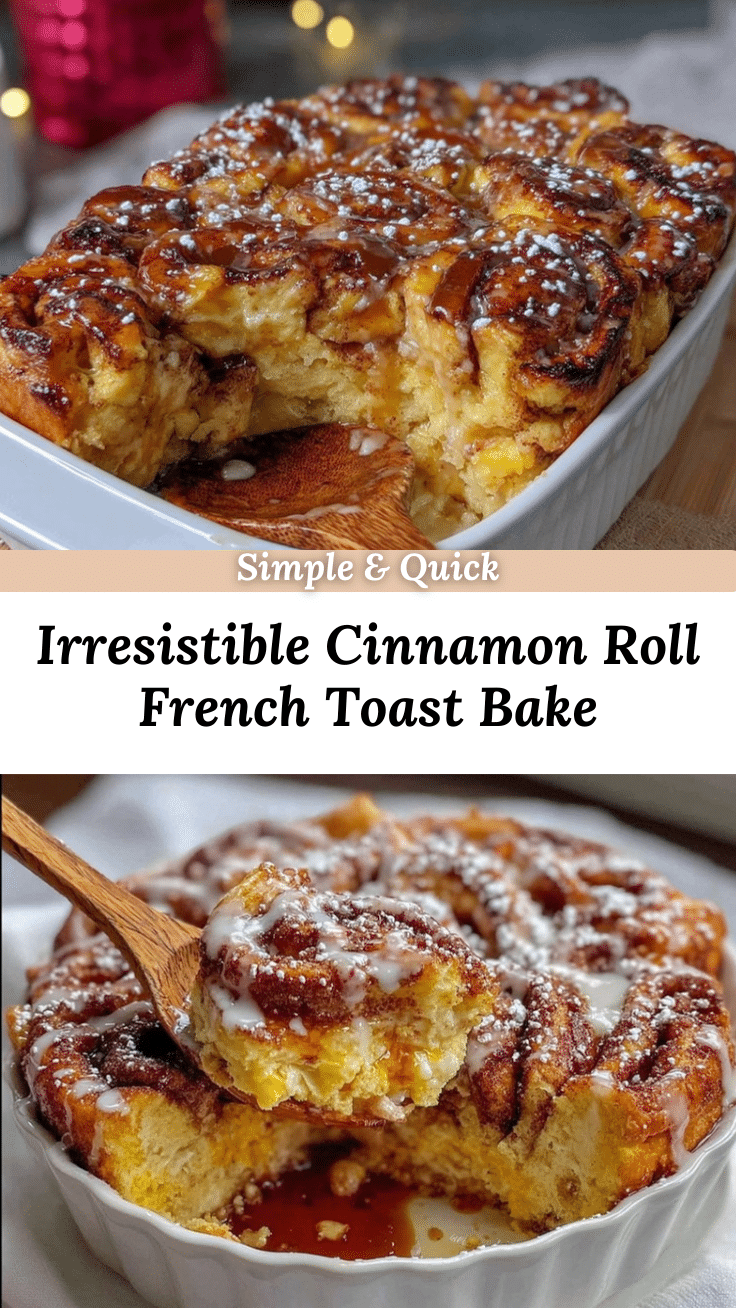 Cinnamon Roll Overnight French Toast Casserole recipe