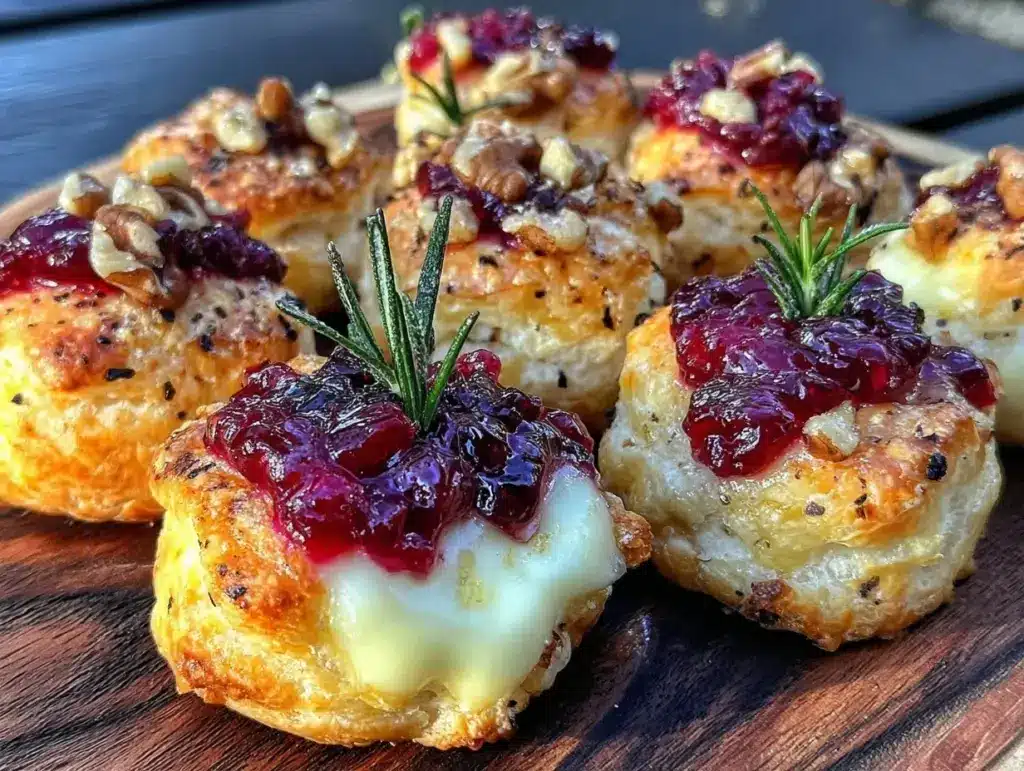 cranberry brie bites - featured image
