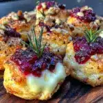 cranberry brie bites - featured image