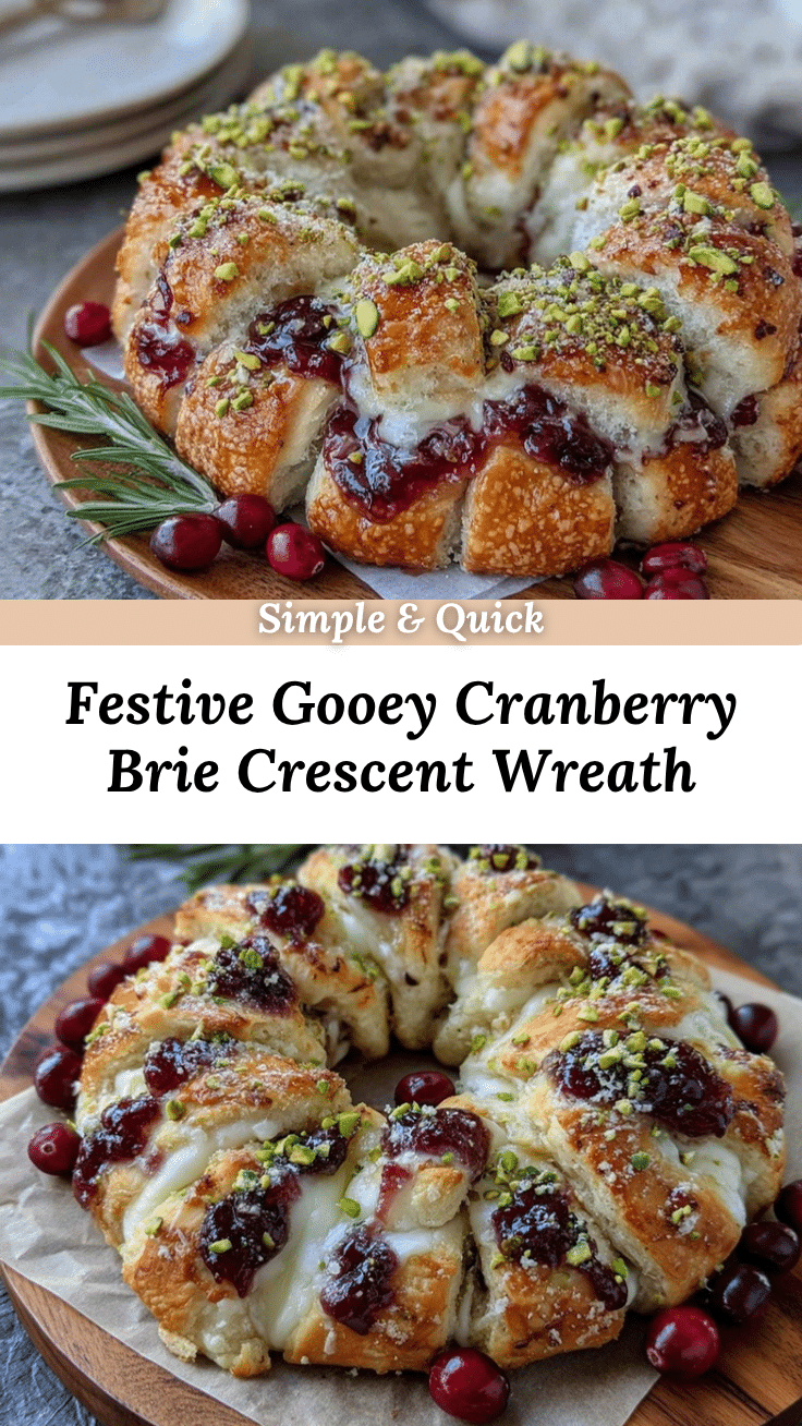 Cranberry Brie Crescent Wreath recipe