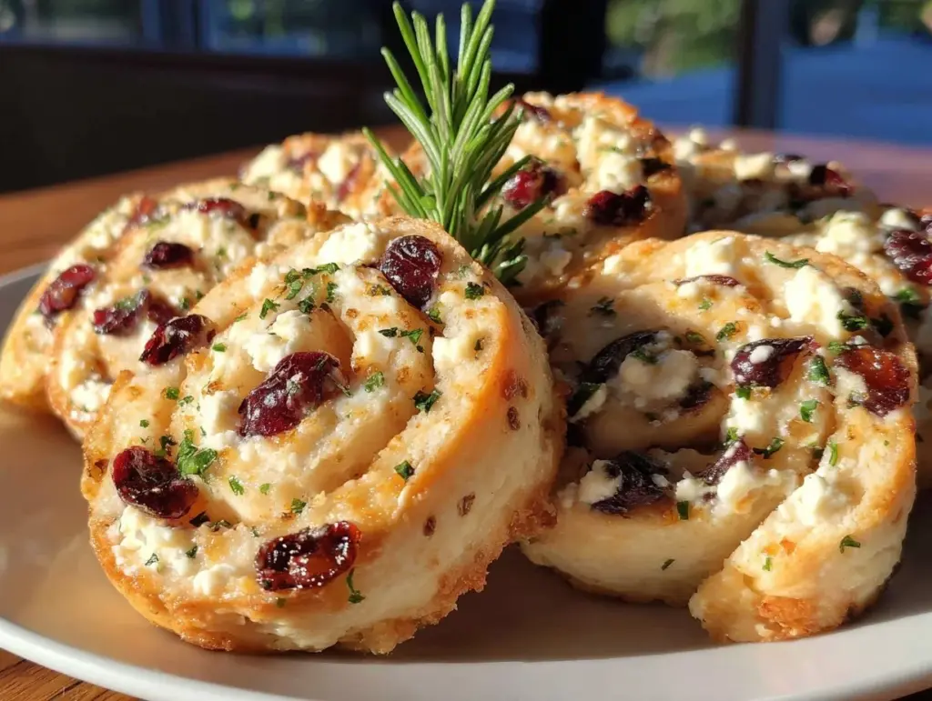 cranberry cream cheese pinwheels - featured image