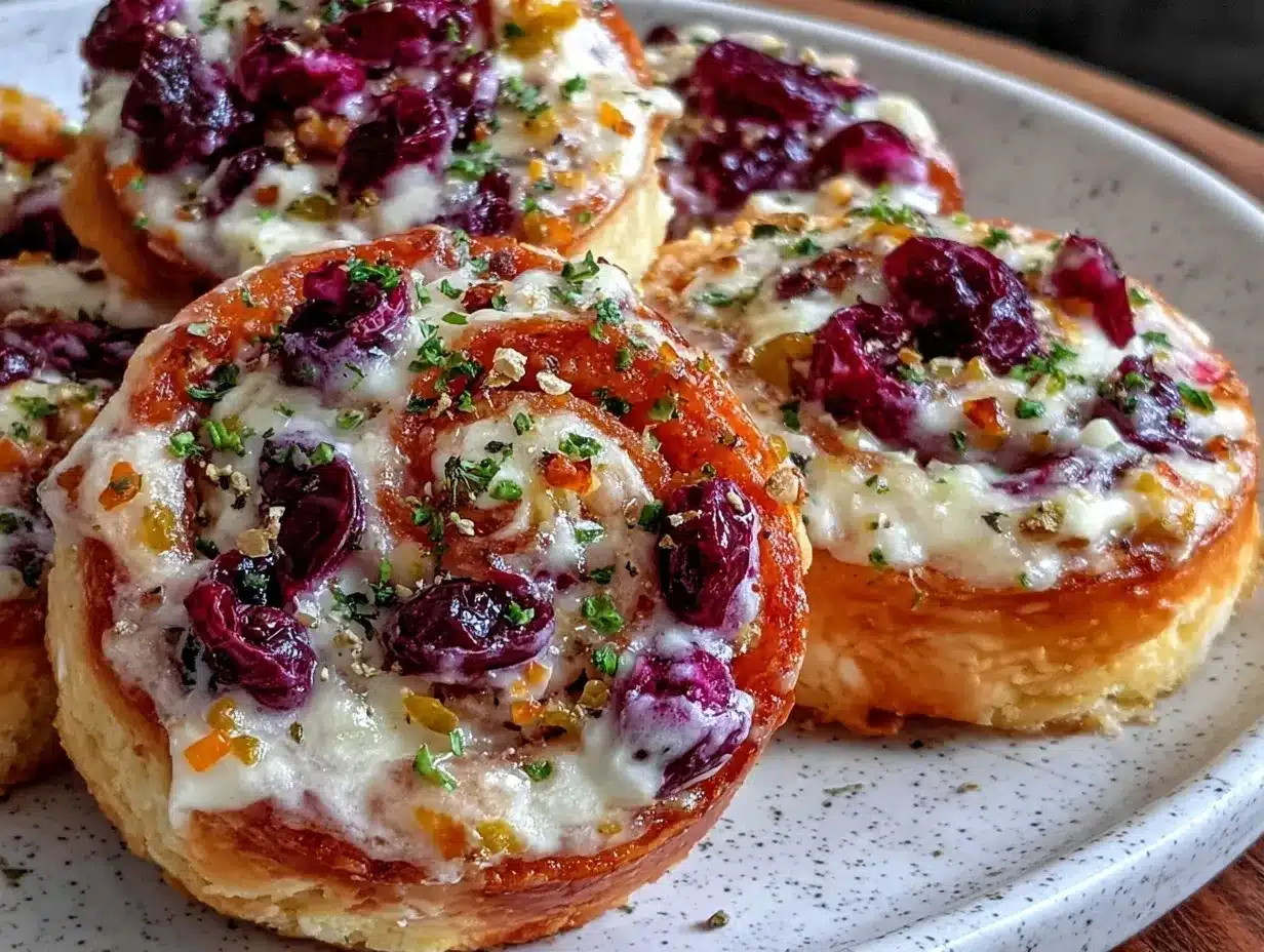 Cranberry Jalapeño Cream Cheese Pinwheels preparation steps