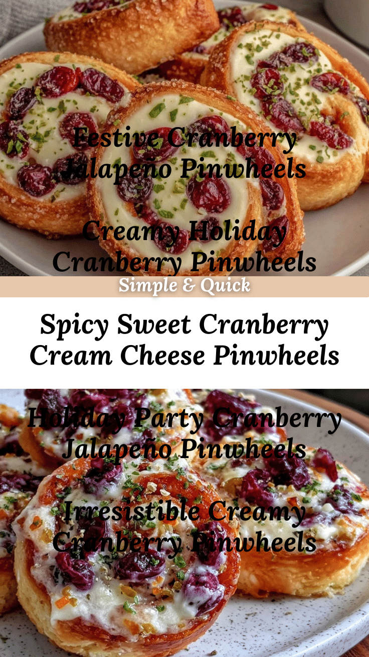Cranberry Jalapeño Cream Cheese Pinwheels recipe