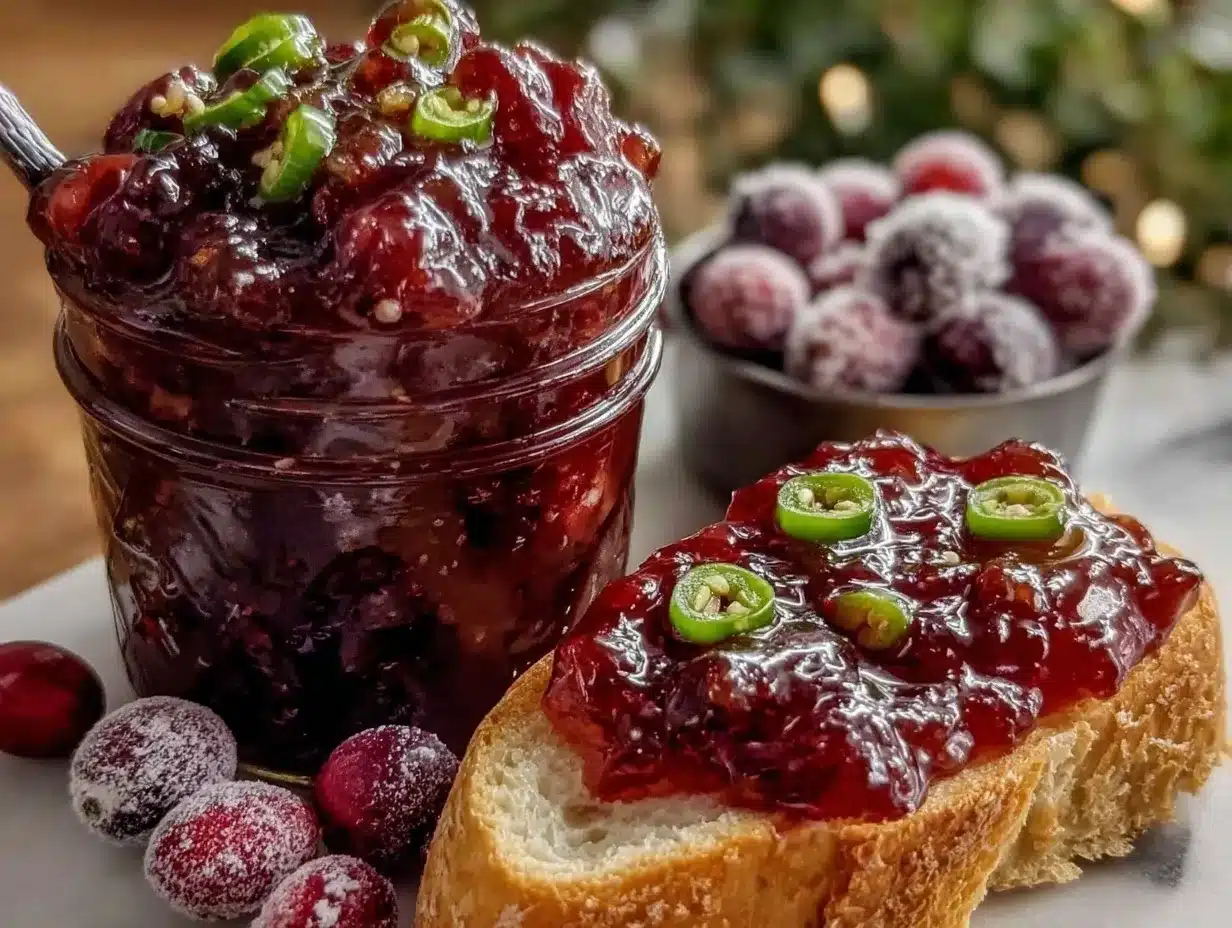 Cranberry Jalapeño Jam preparation steps