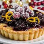 cranberry-orange curd tart - featured image