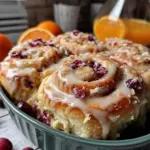 cranberry orange sweet rolls - featured image