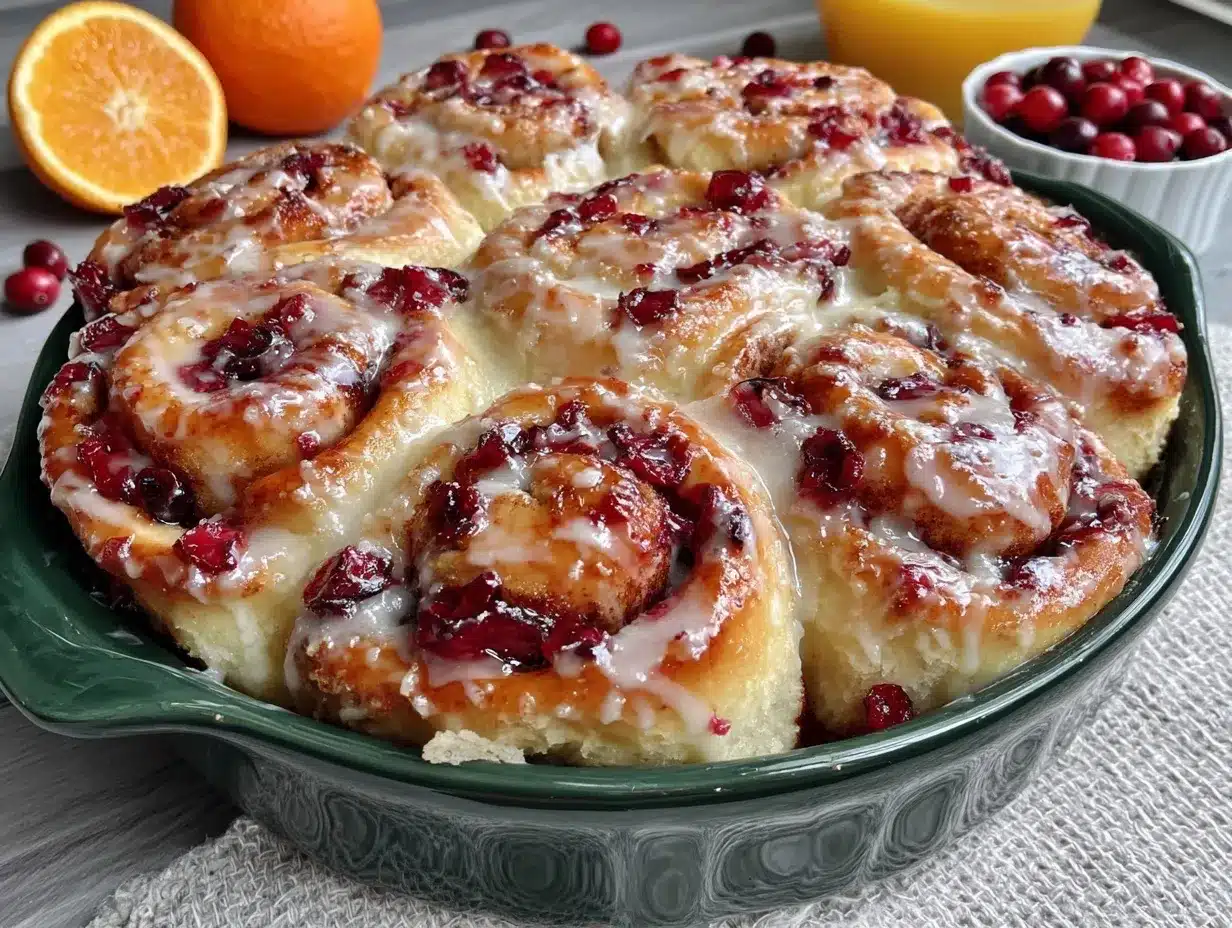 cranberry orange sweet rolls preparation steps