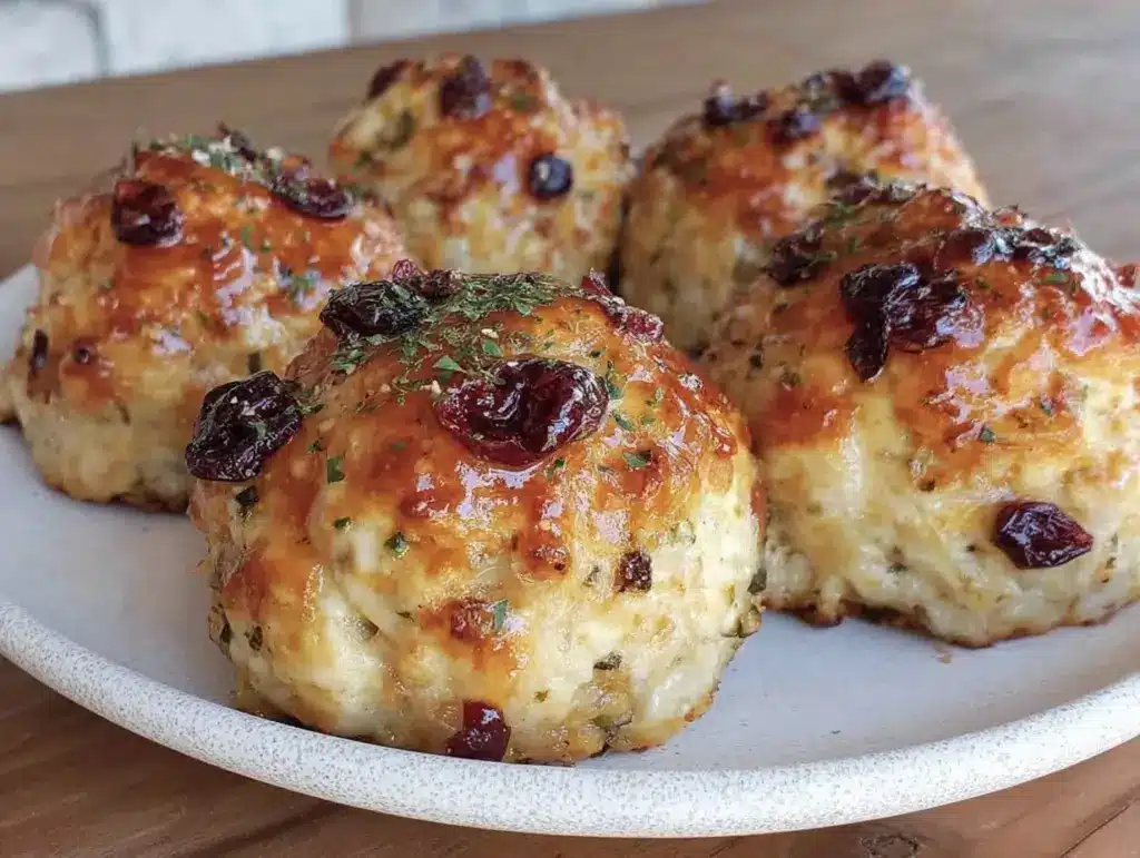 Cranberry Turkey Stuffing Balls - featured image