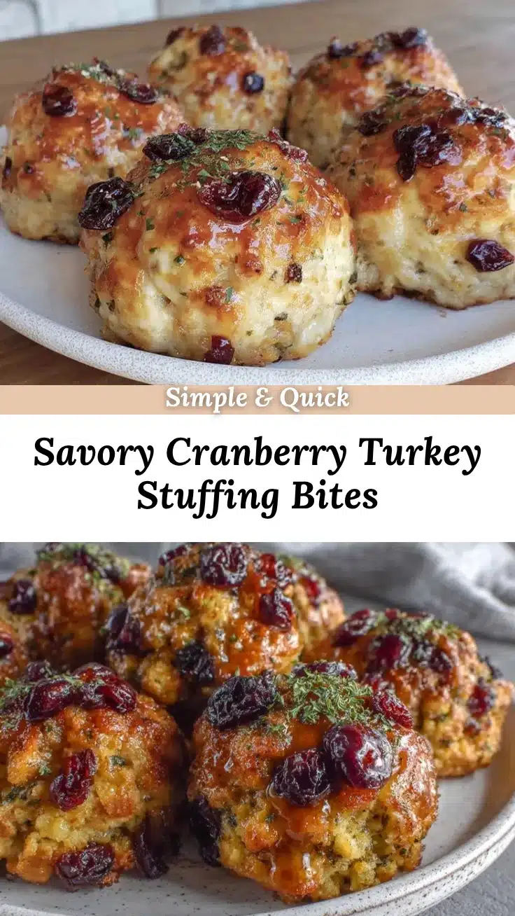 Cranberry Turkey Stuffing Balls recipe