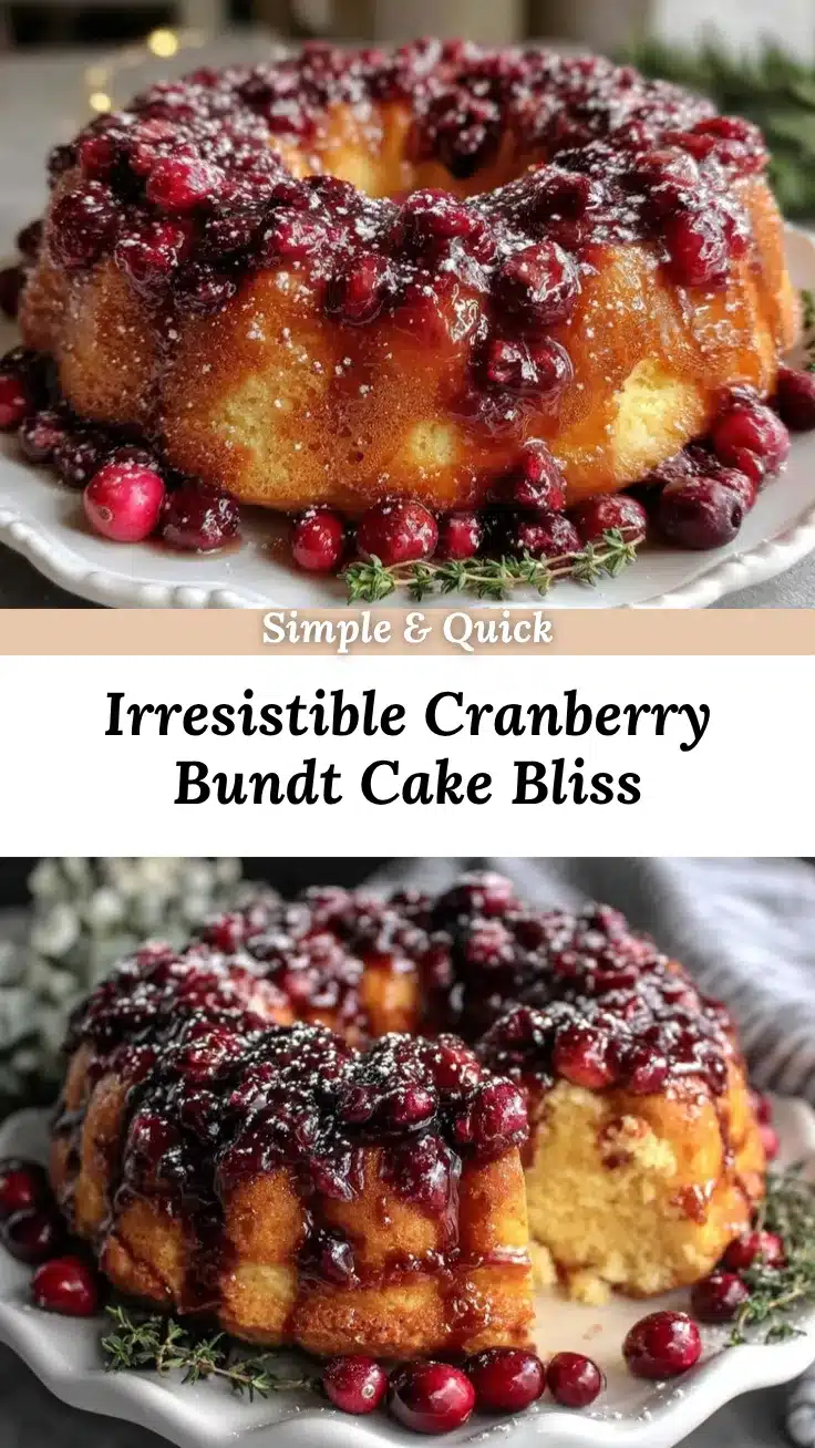 cranberry upside down bundt cake recipe