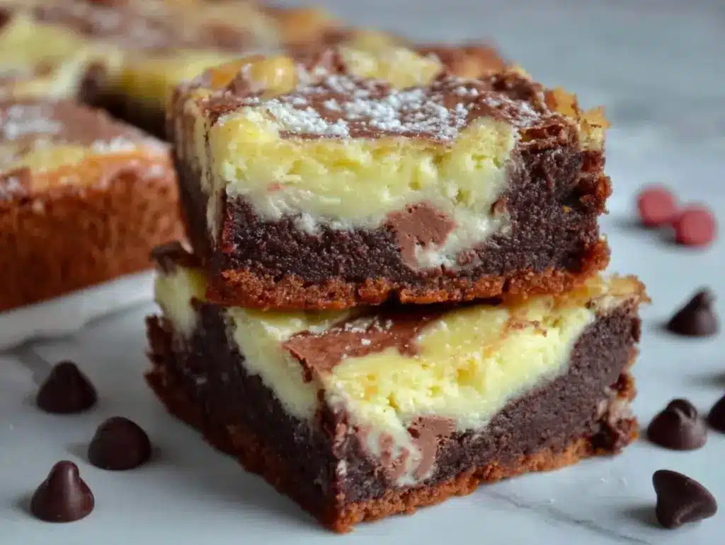 cream cheese swirl brownies - featured image