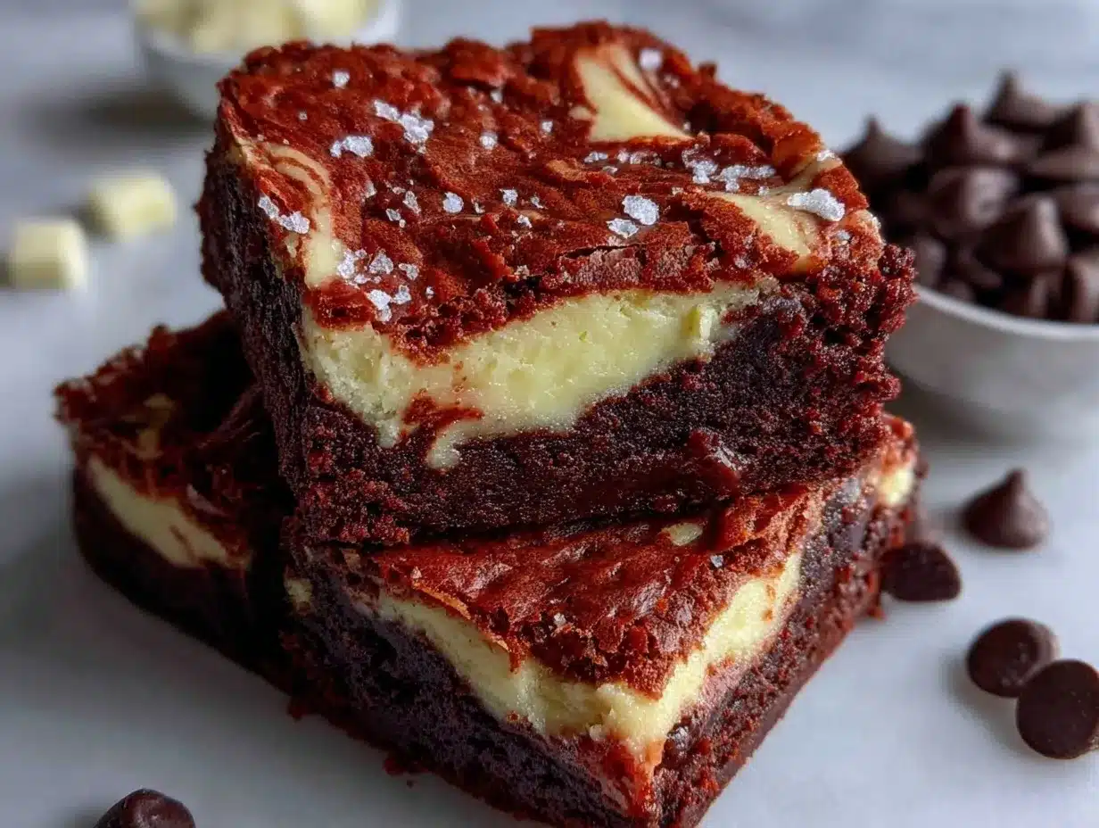 cream cheese swirl brownies preparation steps