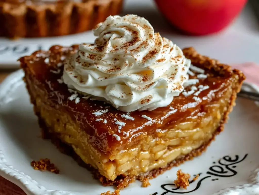 creamy apple butter pie - featured image
