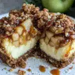 Creamy Apple Crisp Mini Cheesecakes - featured image