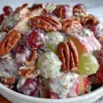 creamy apple grape pecan salad - featured image