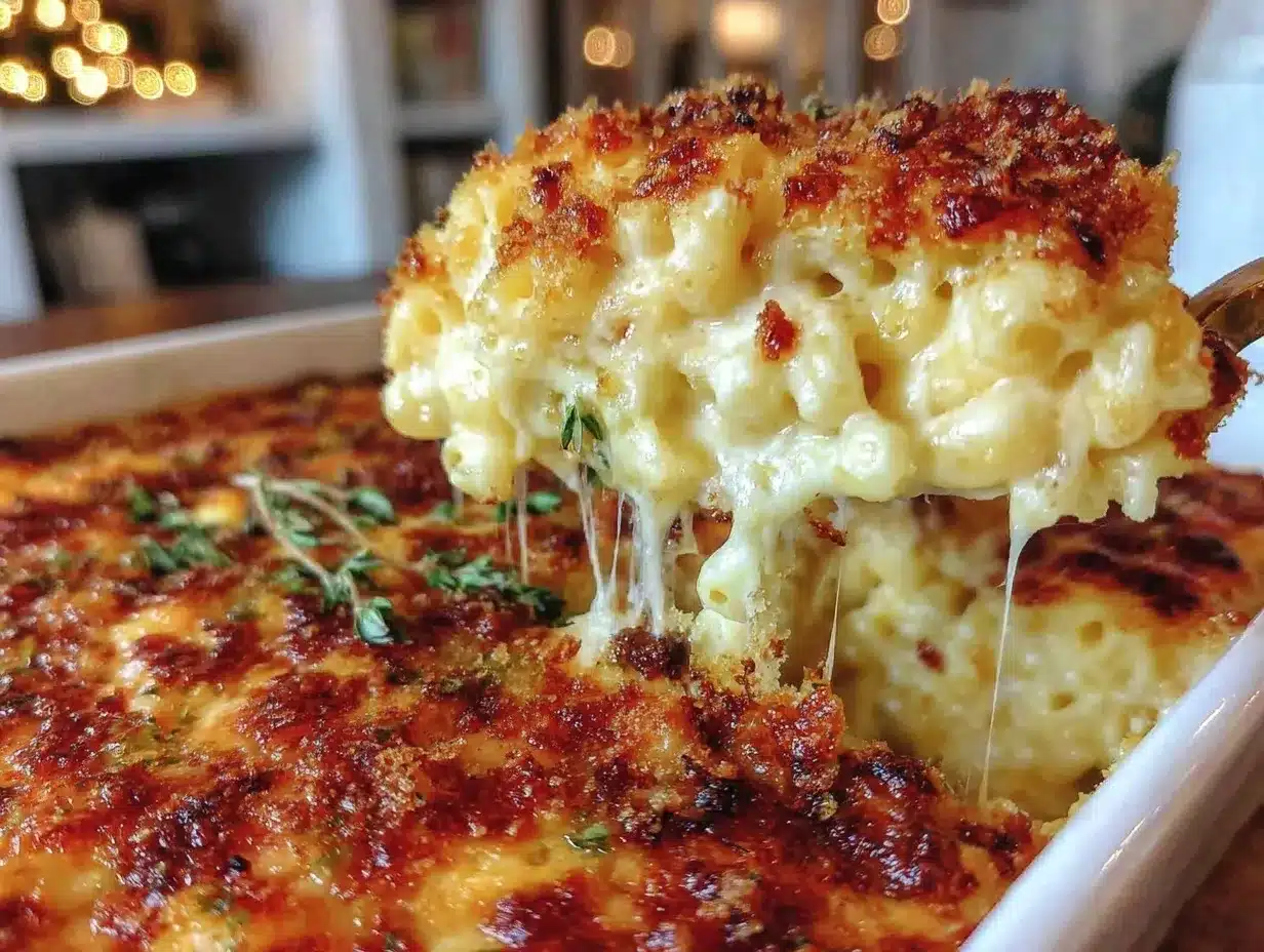 creamy baked macaroni and cheese casserole preparation steps