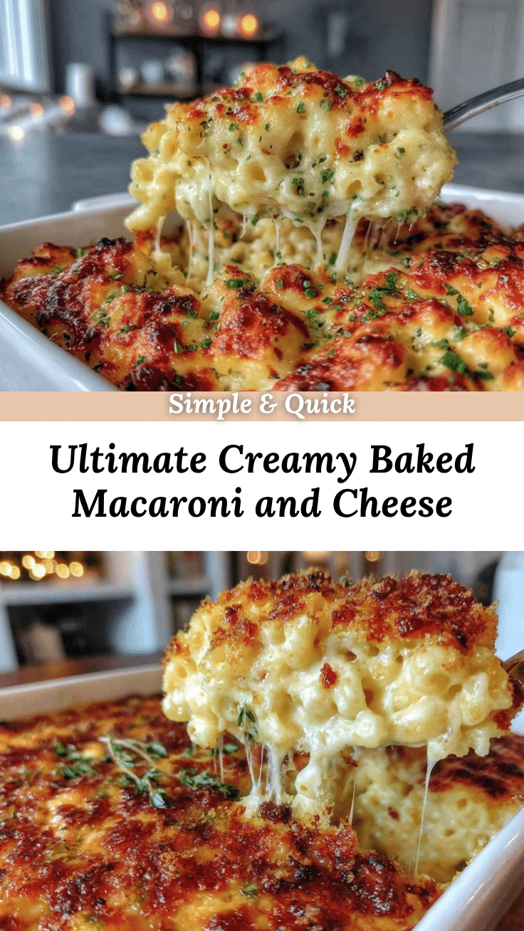 creamy baked macaroni and cheese casserole recipe